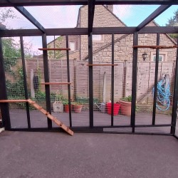 2SIDED Catservatory 465cm front 400cm on right hand side, 244cm high  2SIDED Catservatory 465cm front 400cm on right hand side, 244cm high